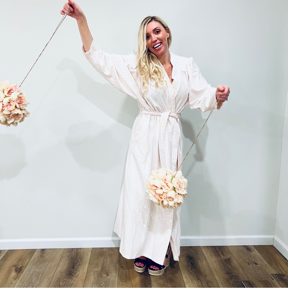 VTG Floral Striped Robe